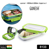 Ganesh Junior Stainless Steel Lunch Pack For Office  School Use
